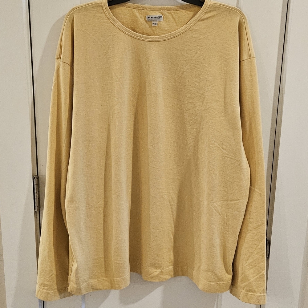 Knickerbocker NYC Long-Sleeve Organic Cotton T-Shirt - Size XXL - Yellow